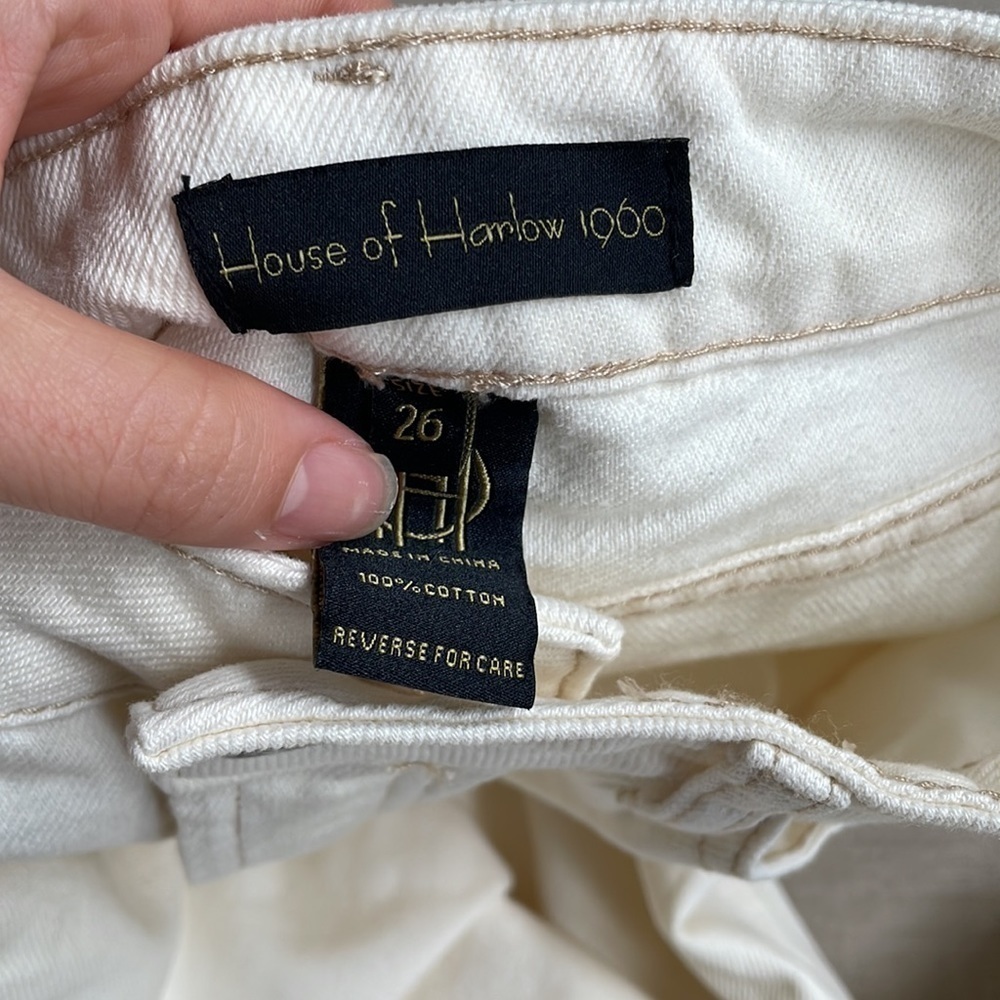 House of Harlow off- white straight leg jeans - Picture 6 of 6